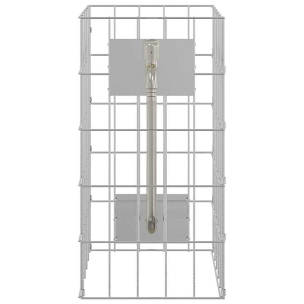 vidaXL ガビオンカラム シルバー 25 x 25 x 50 cm ステンレススチール