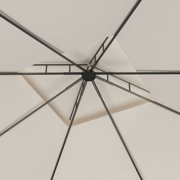 vidaXL ガゼボ 3x3x2.7m クリーム 160g/m²