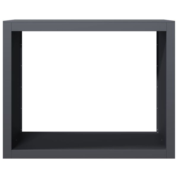 vidaXL 薪ラック アンスラサイト 100x40x80 cm スチール