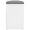 vidaXL シューベンチ ホワイト 82x32x45.5 cm エンジニアードウッド