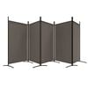 vidaXL 5パネルルームディバイダー アンスラサイト 433x180 cm ファブリック