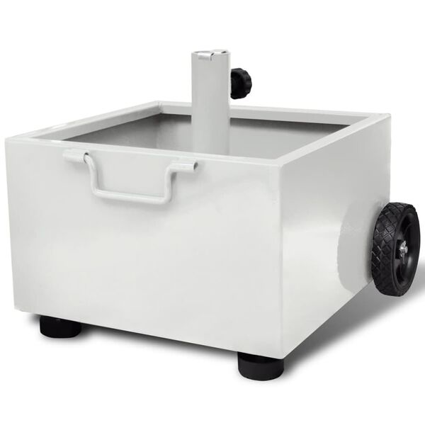 vidaXL 屋外用 傘立て プラントポット ホワイト