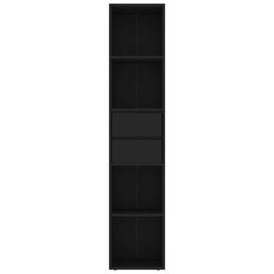 vidaXL ブックキャビネット 黒色 36x30x171cm パーティクルボード