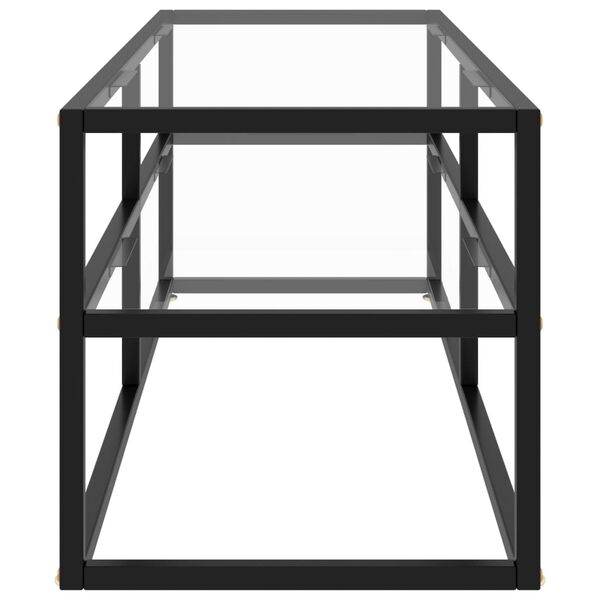 vidaXL TVキャビネット ブラック 120x40x40cm 強化ガラス製