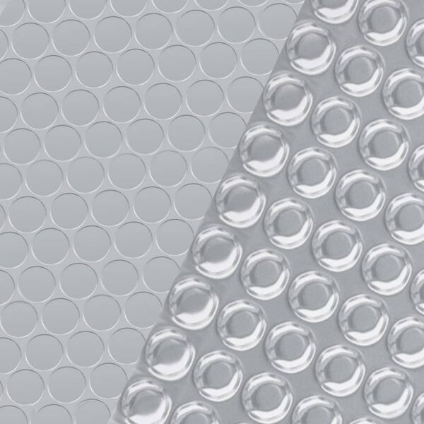 vidaXL フローティング ソーラープールフィルム 長方形 PE製 6x4m シルバー