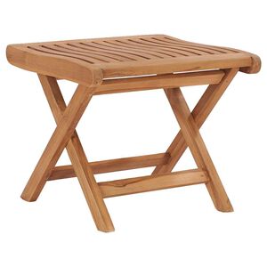 vidaXL 折りたたみ式フットレスト 46.5x49x41.5 cm チーク無垢材