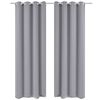 vidaXL 遮光カーテン ハトメ付き 270x245cm グレー