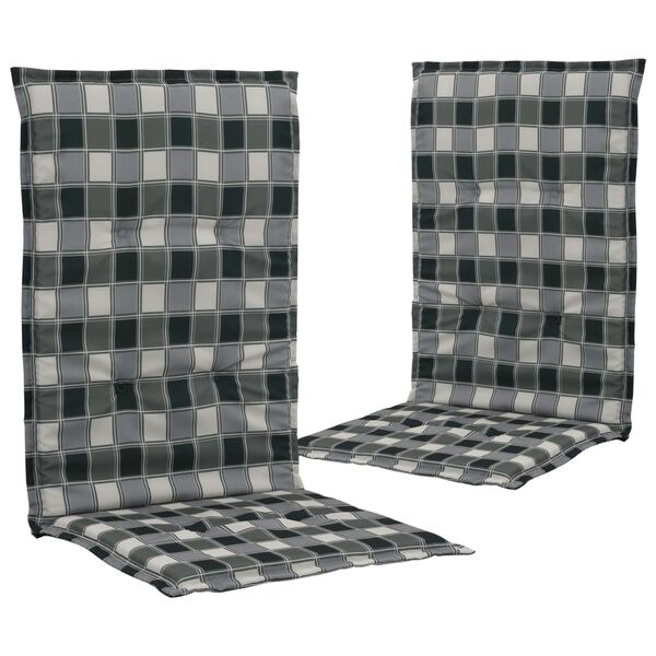 vidaXL ガーデンチェア柄クッション 2点 120x50x3cm マルチカラー