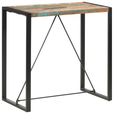 vidaXL バーテーブル 110x60x110cm 無垢の再生木材