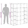 vidaXL モジュール式収納キャビネット コンパートメント14点付き 37x146x180.5cm モノクロ