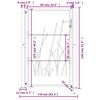 vidaXL ガーデンゲート アンスラサイト 100x125 cm スチール グラスデザイン
