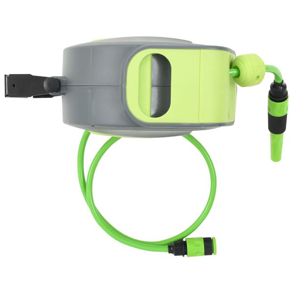 vidaXL 自動格納式水ホースリール 10+1m 壁掛け