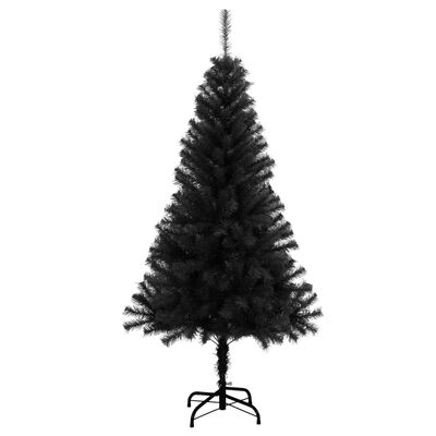 vidaXL フェイククリスマスツリー スタンド付 ブラック 150cm PVC製