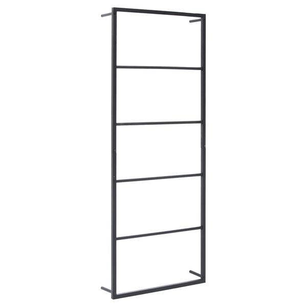 vidaXL 336118 vidaXL タオルラック ブラック 45x10x115 cm スチール製