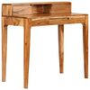 vidaXL ライティングデスク 引き出し付き 無垢材 88x50x90cm