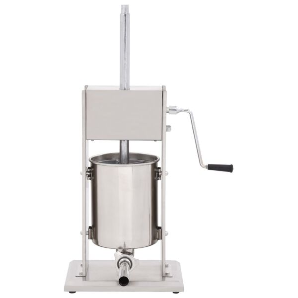vidaXL 手動式 ソーセージメーカー シルバー 10L ステンレススチール製