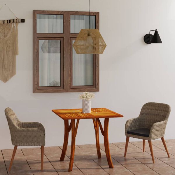 vidaXL ガーデンダイニング3点セット ブラウン