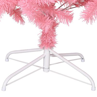 vidaXL フェイククリスマスツリー スタンド付 ピンク 180cm PVC製