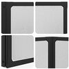 vidaXL シャワーバススクリーンウォール 117x120cm 3パネル 折りたたみ式