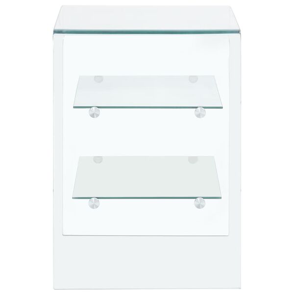 vidaXL コーヒーテーブル 50x40x56cm 強化ガラス製