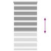 vidaXL ゼブラブラインド 60.9x120 cm 生地幅 56.7 cm グレー