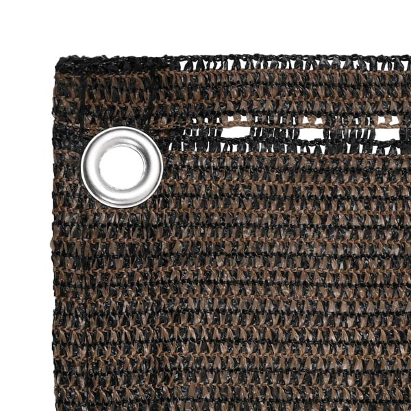 vidaXL バルコニースクリーン ブラウン 120x500cm 高密度ポリエチレン