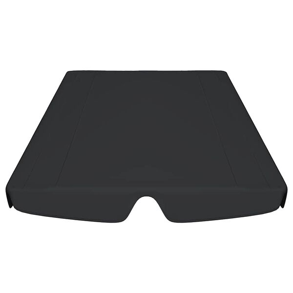 vidaXL ガーデンブランコ専用 交換用キャノピー 188/168x145/110cm ブラック