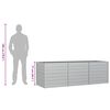 vidaXL ガーデンレイズドベッド 240x80x77 cm 亜鉛メッキ鋼製 シルバー