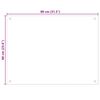 vidaXL キッチン用 汚れ防止板 ミルクカラー 80x60cm 強化ガラス製