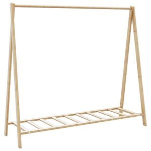 vidaXL 棚付き衣類ラック 106x34x102cm 竹製