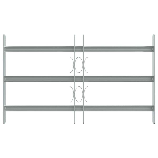 vidaXL 防犯用 窓格子 調節可能 クロスバー3本付き 500-650 mm