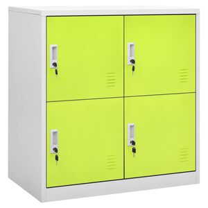 vidaXL ロッカーキャビネット ライトグレー＆グリーン 90x45x92.5cm スチール