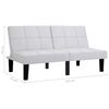 vidaXL 2人掛けソファ ホワイト 合成皮革製