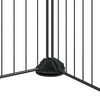 vidaXL 60パネルペットケージ ドア付 ブラック 35x35cm スチール