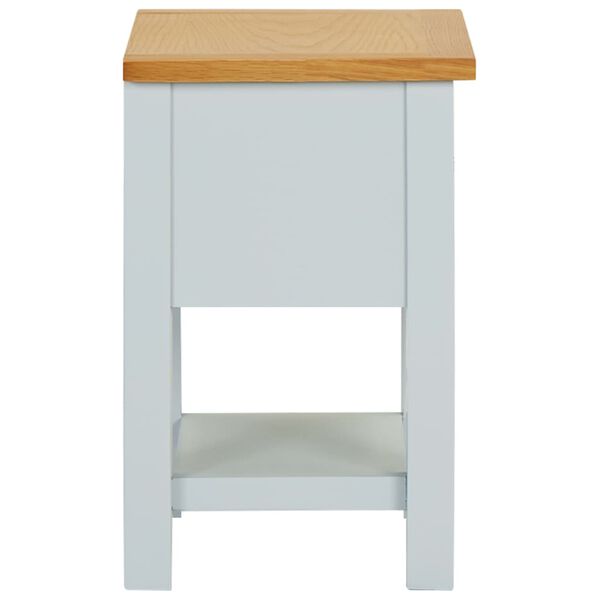 vidaXL ナイトテーブル 36x30x47cm オーク無垢材