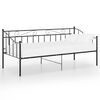 vidaXL ソファベッドフレーム ブラック 金属製 90x200cm
