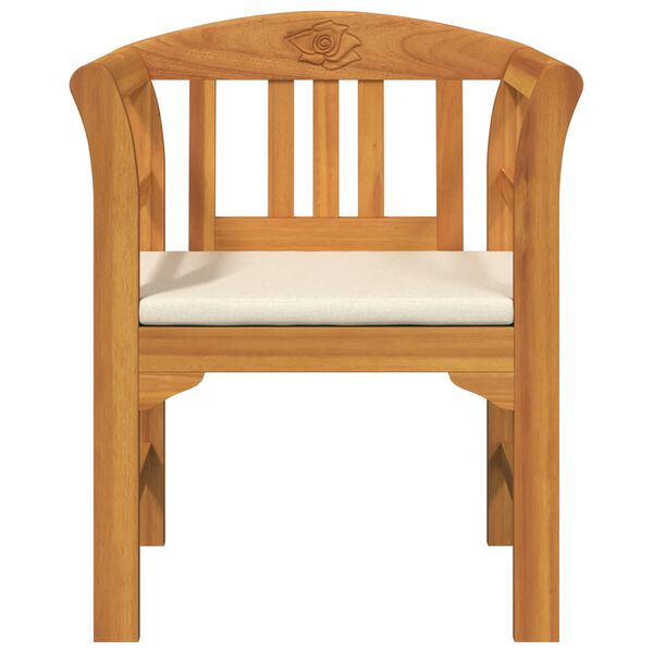 vidaXL バラのベンチ ナチュラル 68.5 x 46 x 82.5 cm ソリッドアカシアウッド