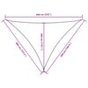 vidaXL サンシェードセイル 4x5x6.4m 三角形 オックスフォード生地 ホワイト