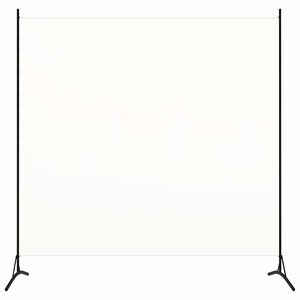 vidaXL 間仕切り ホワイト 175x180cm 布製