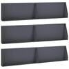 vidaXL 保持壁 6 個 100 x 12 x 30 cm スチール アンスラサイト