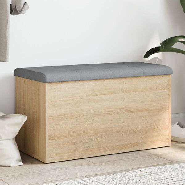 vidaXL 収納ベンチ ソノマオーク 82x42x45 cm エンジニアードウッド