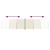 vidaXL 引き込み式サイドオーニング 120x1000cm クリーム