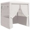 vidaXL プロ仕様 パーティーテント 側壁付き 2x2m ホワイト 90g/m&sup2;