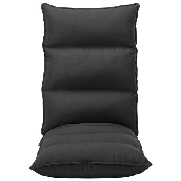 vidaXL 折りたたみ式 フロアチェア ブラック 布製