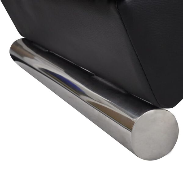 vidaXL シェーズロング ブラック 合成皮革製