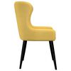vidaXL ダイニングチェア 2点 布製 イエロー