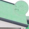 vidaXL 屋外用 大型うさぎ小屋 グレー＆ホワイト 145x45x84cm 木製