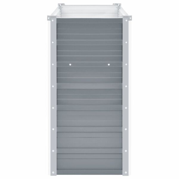 vidaXL ガーデンレイズドベッド 160x40x77cm 亜鉛メッキスチール グレー