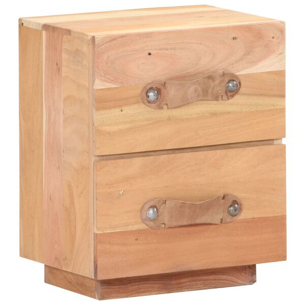 vidaXL ベッドサイドキャビネット 40x30x50cm 無垢の再生木材