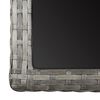 vidaXL ガーデンテーブル 110x53x72cm ガラス＆ポリラタン製 アントラシート